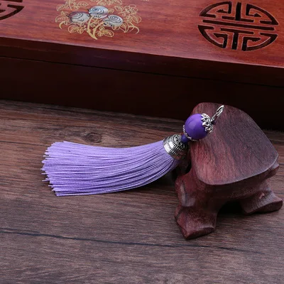 Light Purple 5 шт., 11 см, цветная шелковая кисточка для сережек, Очаровательная подвеска Сати с кисточками, сделай сам, фурнитура для изготовления ювелирных изделий, ручная работа - Цвет: Light Purple