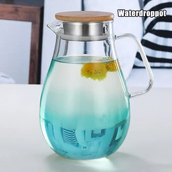 

High Borosilicate Heat-resistant Glass Kettle Juice Pot Large Capacity Gradient with Handle Lid DTT88