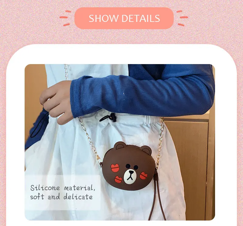 Q UNCLE сумка для наушников Kawaii Мультяшные кошельки силиконовый косметический кошелек для хранения Bsg детские подарочные наушники SD TF карты сумка