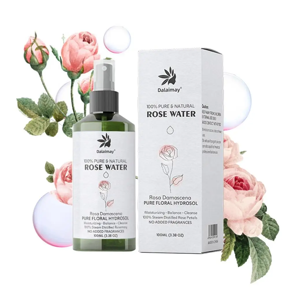 

Organic Rose Hydrosol 100 Pure And Natural Rose Water Toner Rose Water Spray Rose Floral Water For Soothing Neck And Face Mis