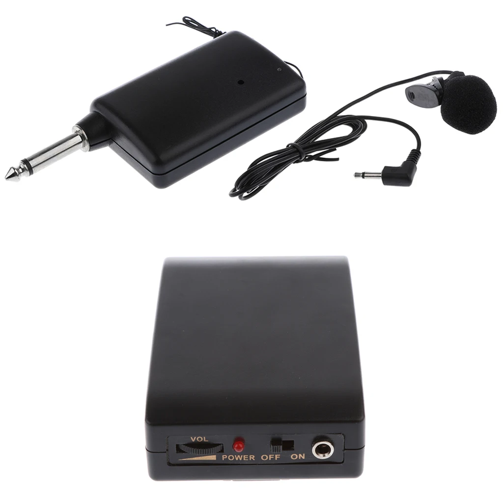  Portable 6.35mm Lavalier Microphone+Transmitter Receiver for Lectures Speech Teaching - 4000377899879