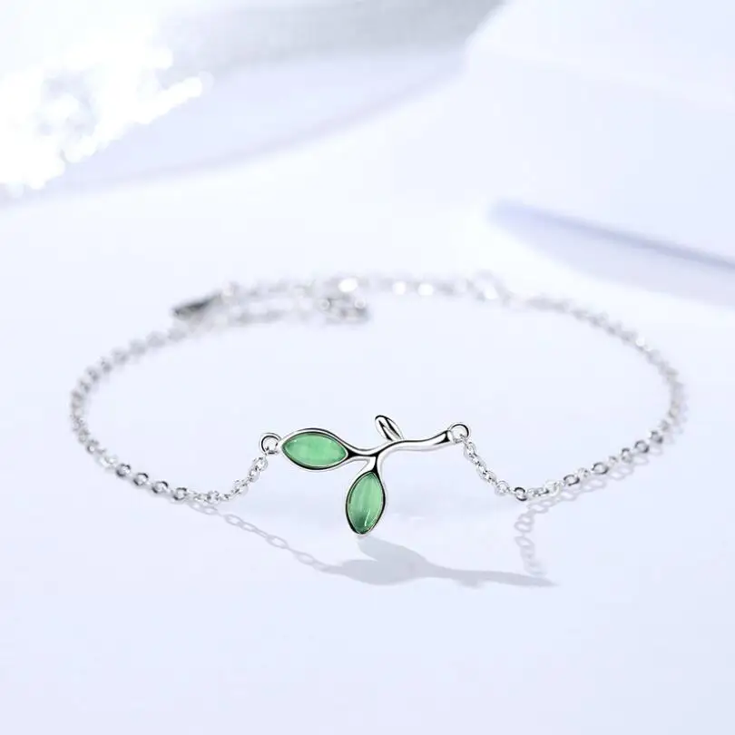 Bracelet ORSA JEWELS Настоящее 925 Для женщин Браслеты заставка-особые случаи на каждый день на открытом воздухе женское, Стерлинговое серебро браслет Романтический Стиль девочек День рождения подарок SB30 - Цвет камня: Bracelet