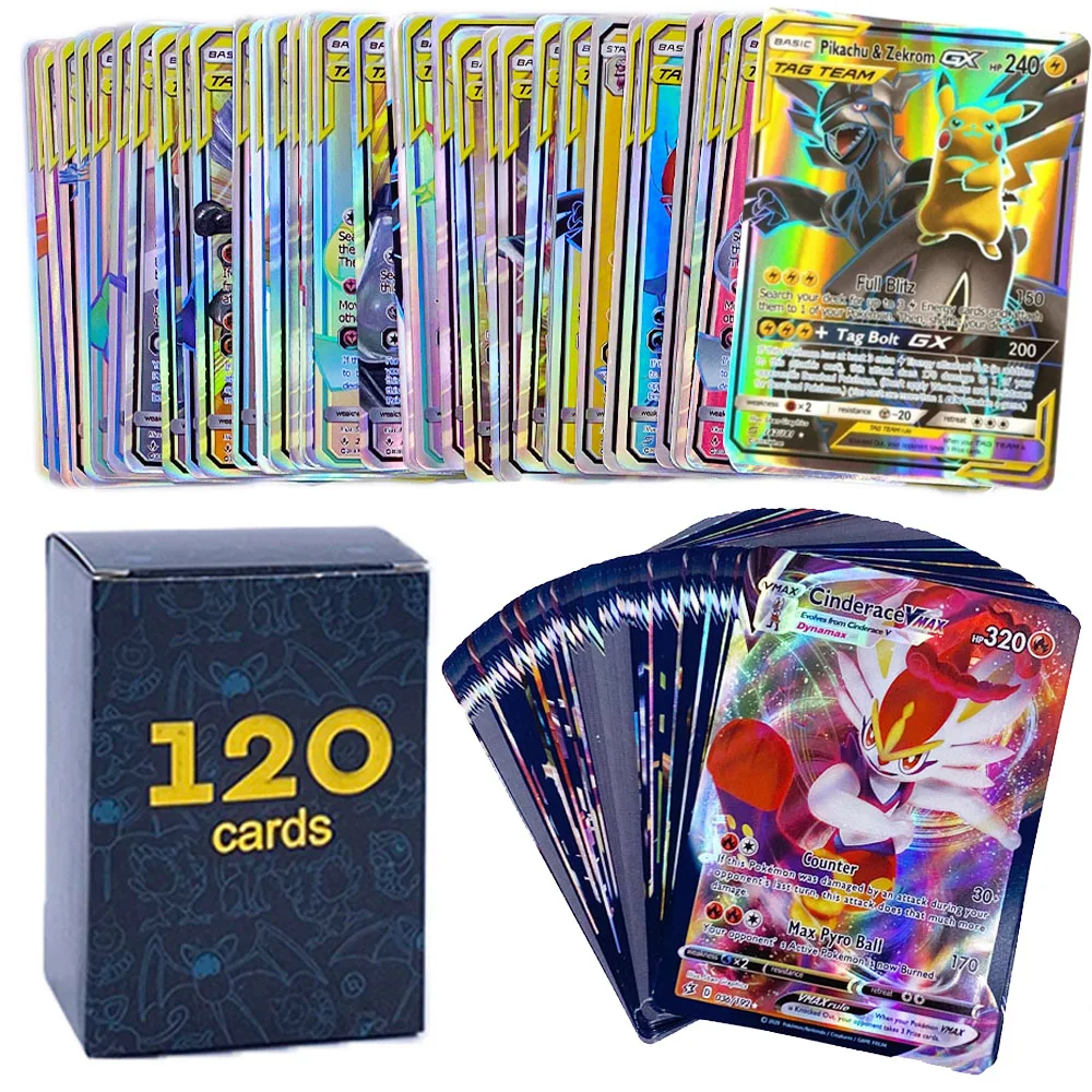 TAKARA TOMY-Juego de cartas coleccionables de pokemon GX para niños, cartas brillantes, juguete de batalla
