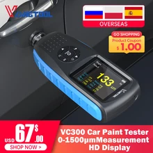 Толщиномер покрытия VDIAGTOOL VC200, 0-1500 дюйма, VC300, прибор для измерения толщины автомобильной краски, FE/NFE Толщиномер покрытия VDIAGTOOL VC200, 0-1500 дюйма, VC300, прибор для измерения толщины автомобильной краски, FE/NFE