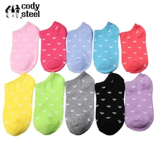 20 штук = 10 пара/лот, носки по щиколотку для девушек, Забавные милые яркие цвета, милые плюшевые женские носки-башмачки, повседневные художественные короткие женские носки