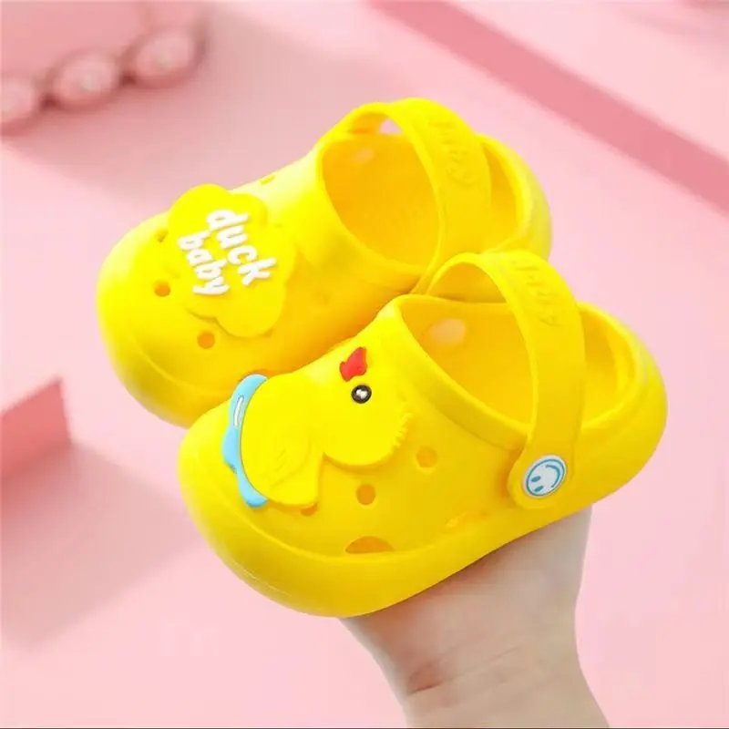 Children's Slippers Summer Cute Girls 1-3 Years Old Cartoon Non-slip Male Baby Sandals Home Soft Sole Slippers Clogs For Kids