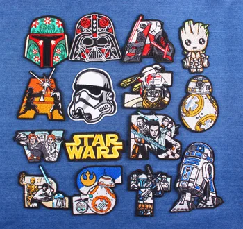 

New Arrival Star Wars Patch Patches On Clothes Jeans Badge Sticker Stripes Iron On Patches Back Embroidered Patches For Clothing