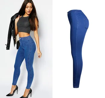 

Wontive Women High Waist Jeans Slim Stretch Denim Jean Skinny Push Up Jeans Woman Top Jeans Casual Pants Streetwear Plus Size