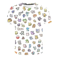 Детская футболка с 3D принтом «Pokemon Detective Pikachu»; коллекция года; модная летняя футболка с короткими рукавами; топы; уличная одежда; детская футболка