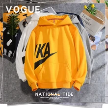 Осенне-зимние Брендовые мужские толстовки высокого качества с буквенным принтом, модные мужские толстовки с капюшоном, утолщенные мужские толстовки с капюшоном