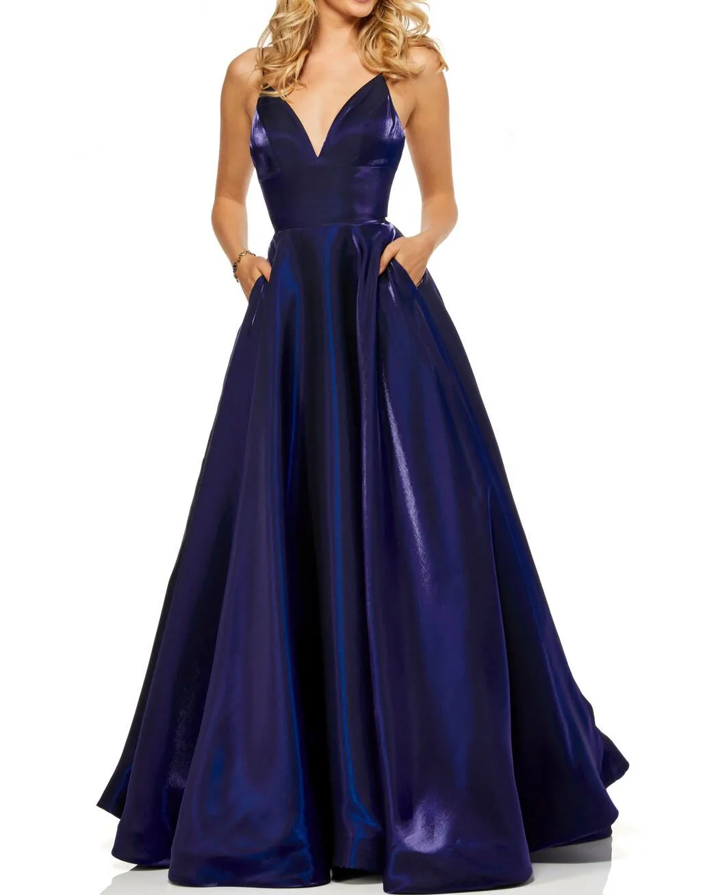 Robe De Soiree, Длинные вечерние платья с карманами,, v-образный вырез, вечернее платье, атласное, на тонких бретелях, Abiye vestido de festa
