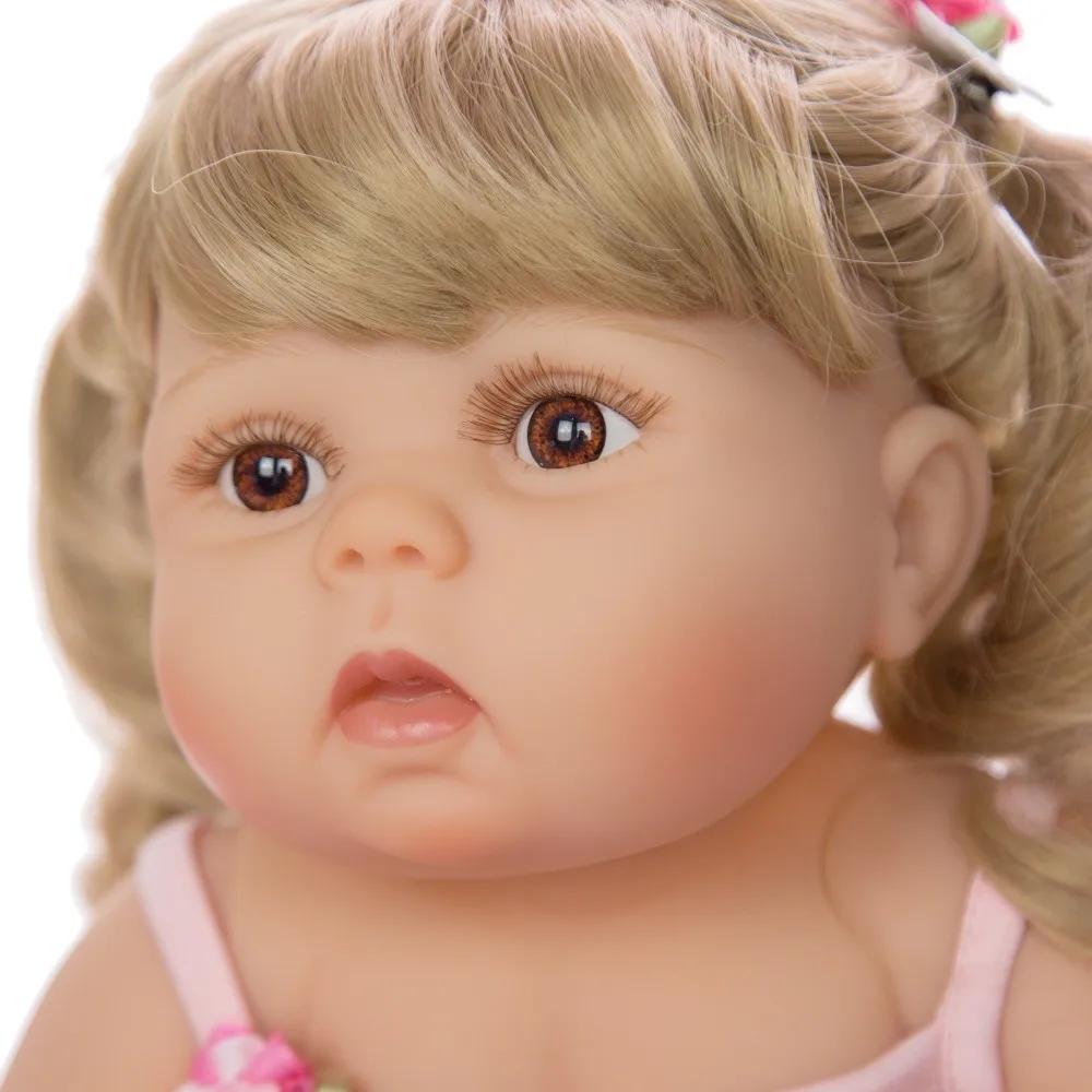 22 ''55 см bebes Reborn Girl Кукла полностью силиконовая виниловая Мода тела загара кожи реалистичные новорожденные дети кукла для детские игрушки подарок