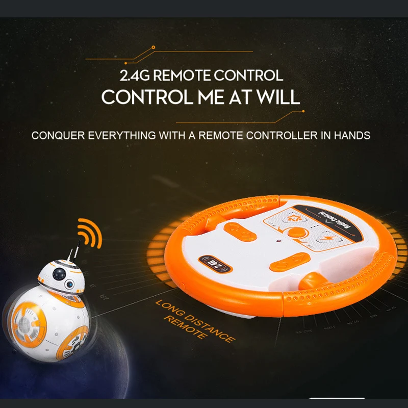 Staring Wars Sound Dancing Electric RC Robots BB8 Small Ball 2.4G Remote Control Action Figure Kid Toys Intelligent Model Gifts