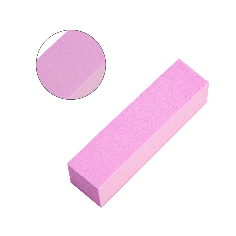 1pcs pink 5/10 шт. придание ногтям формы шлифовальный блок 100/180 шлифовальная машина для Губка микс Цвет Алмазная Губка пилочка для ногтей двусторонняя губки для ногтей - Цвет: 1pcs pink