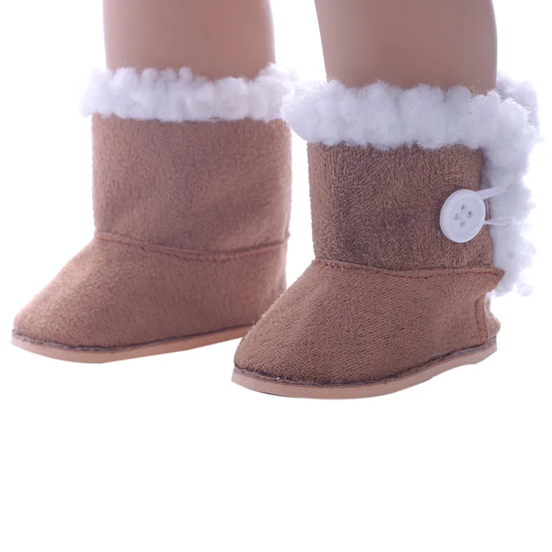 7cm Doll Shoes Doll Boots Plush Snow Panda For 18 Inch American&43Cm Baby Doll Accessories Our Generation Girl`s Toys Gifts