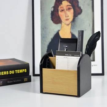 

Rotating Remote Control Holder Desk Storage Organizer Box Stationery Container