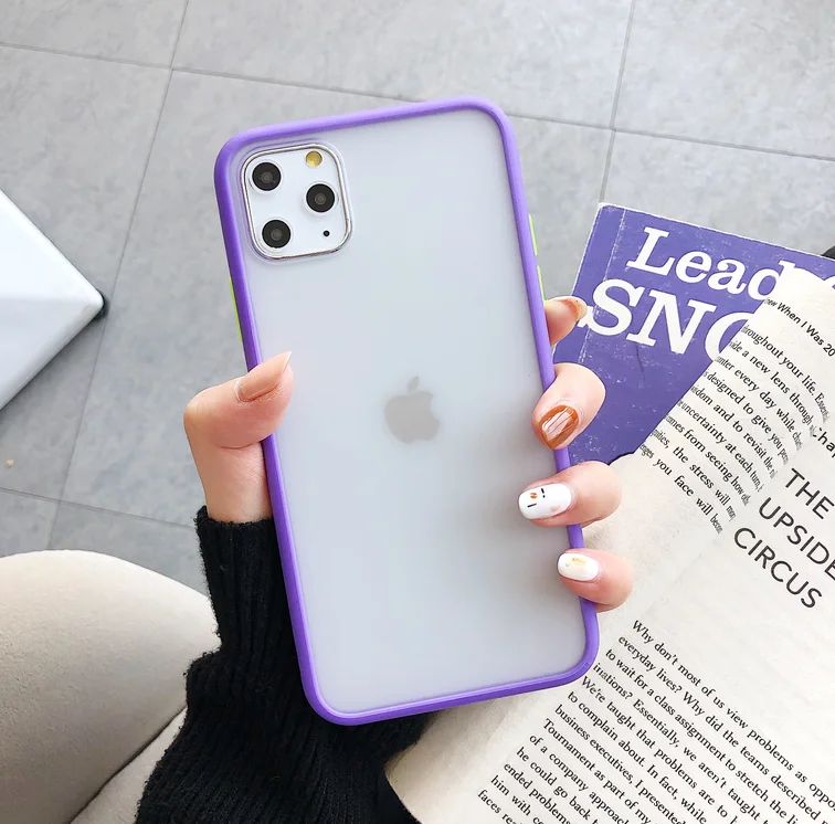 Однотонный прозрачный чехол для телефона без полей для iPhone11pro 11pro Max xs max XR 6 6S 7 Plus 8plus чехол для ухода за кожей - Цвет: T8