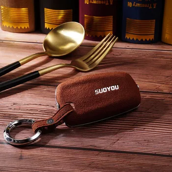 

3/4 Buttons Suede Leather Remote Key Case Cover Fob Shell Protector for BMW 520 525 f30 f10 F18 118i 320i 1 3 4 5 6 7 Series