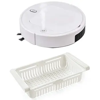 

1pcs Refrigerator Storage Box Drawer & 1pcs ligent Robot Vacuum Cleaner, with Ultraviolet Function