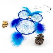 Ловец снов висячие украшения светящиеся бусины птицы Ловец снов ручной работы перо украшение стены AUG889