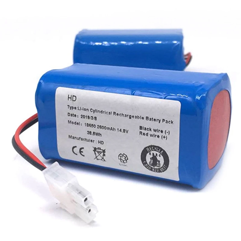 Аккумуляторная батарея 2x фильтр + 2 x щетка 14,8 V 2800Mah Роботизированный пылесос аксессуары для Chuwi iLife A4 A4S A6