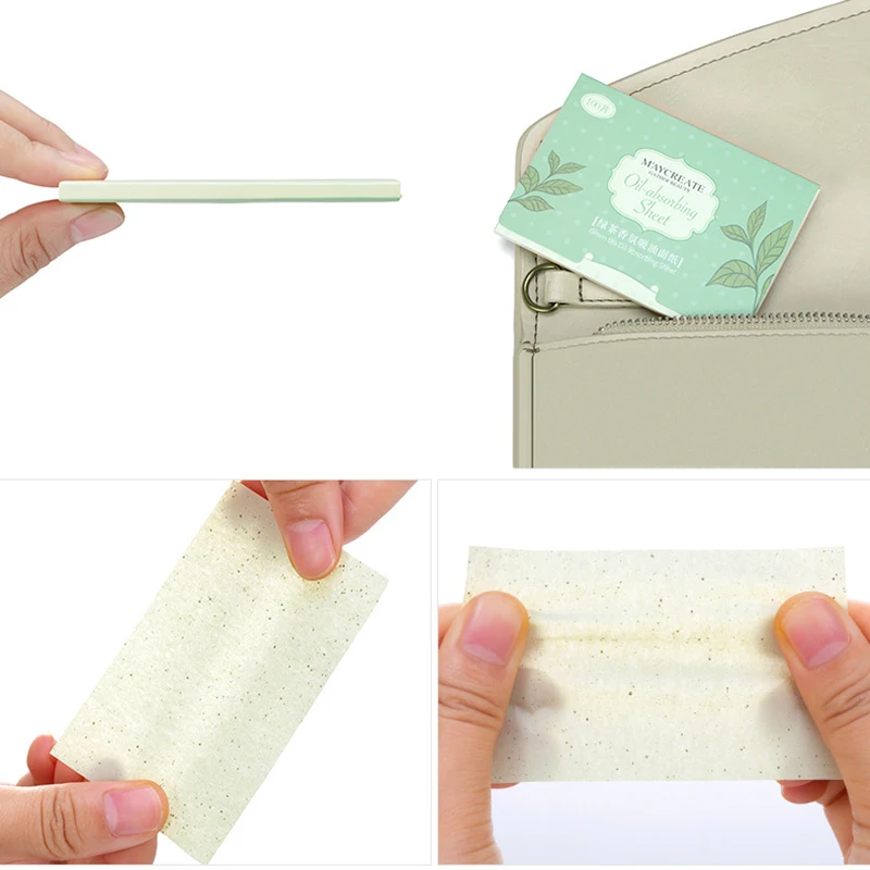 100sheets/bag Oil Blotting Paper Lavender Green Tea Chamomile Oil Control Sheets Face Cleaning Absorbent Paper Makeup Tool TSLM1