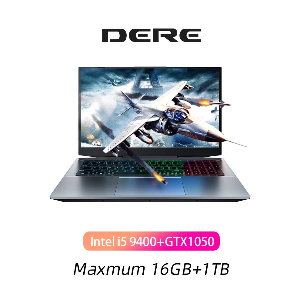Ordenador portátil para videojuegos, computadora con procesador Intel Core i5 9400 + GTX1050 TI, pantalla FHD de 17,3 pulgadas, 16G, 512GB/1TB, SSD, Windows 10, GBook G17