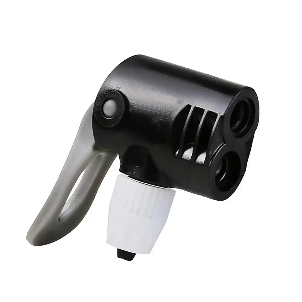 

Foot Activated Bike Bicycle Floor Pump PVC Dual Pump Head Gas Nozzle Inflator Nozzle Inflator Clip Multi-purpose Nozzle Black