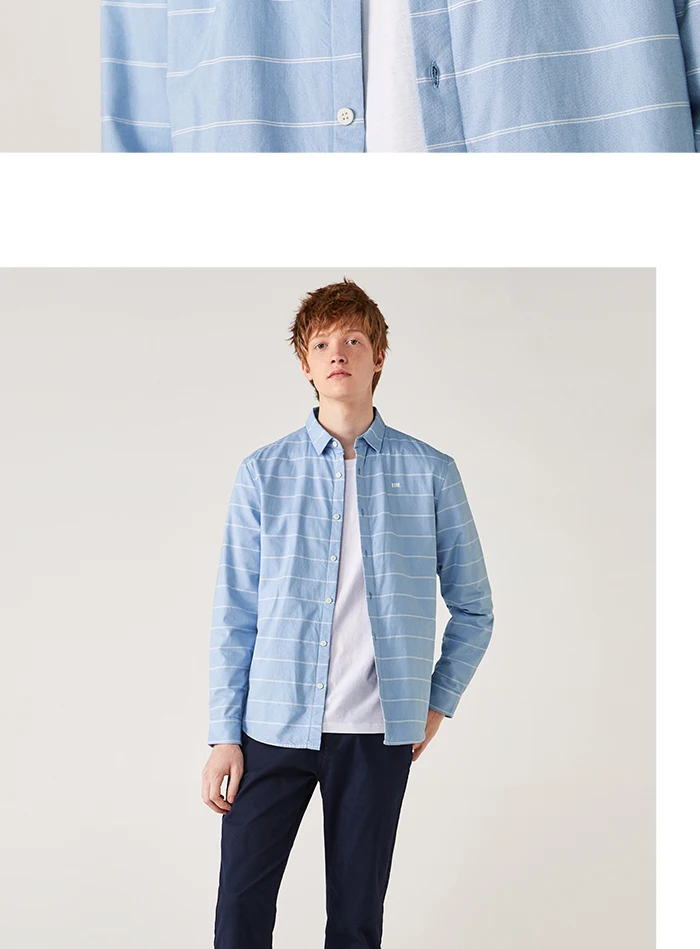 SEMIR, мужская рубашка с длинным рукавом, зима, новая полосатая рубашка с отворотом, плюс бархат, теплая верхняя одежда, модная мужская одежда