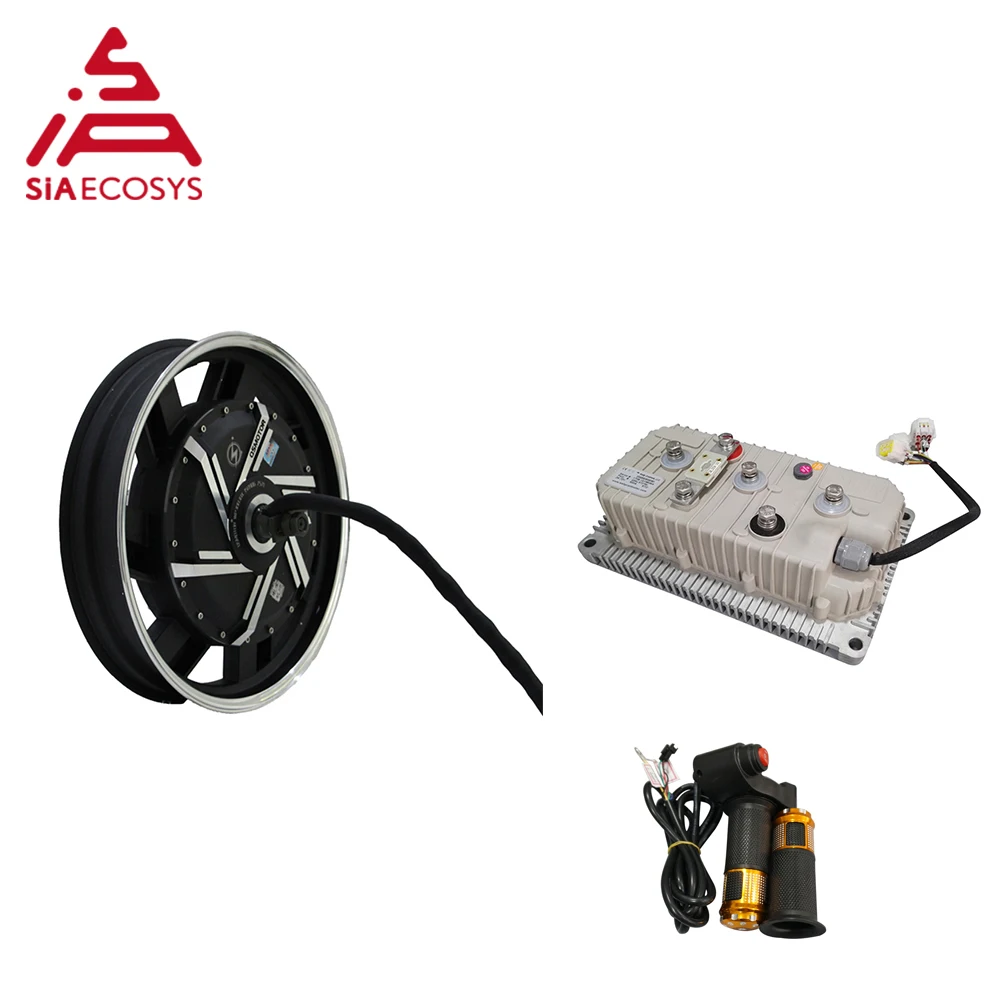 US $1.064.00 QS motor 1735inch 8000W 273 V3 hub motor with KLS7275H controller 110 120KPH in wheel hub motor kits for Electric motorcycle