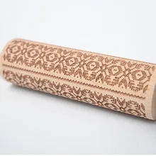 35 см Печатный узор Скалки булавки Рождество прокрутки ролика типа Скалки на заказ кухня выпечки печенье торт Скалки булавки инструмент