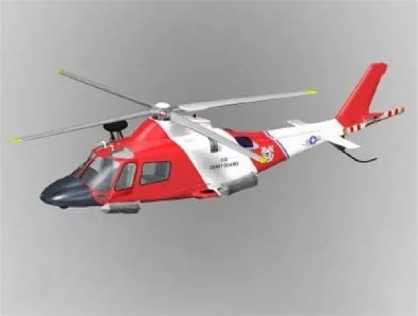 500 Размер Agosta A109 радио управление стекловолокно весы вертолет Fuselage - Цвет: Coast Guard