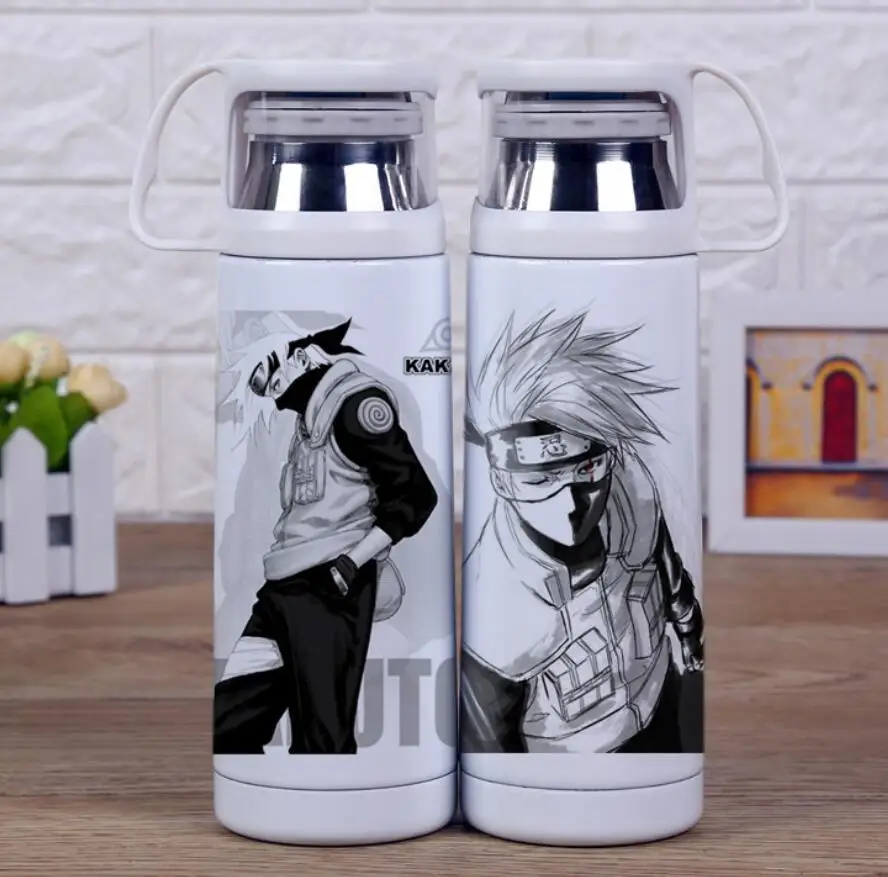 Наруто термос Узумаки Наруто с крышкой Хатаке Какаши термос Учиха itachi кружки чашка подарок - Цвет: 3