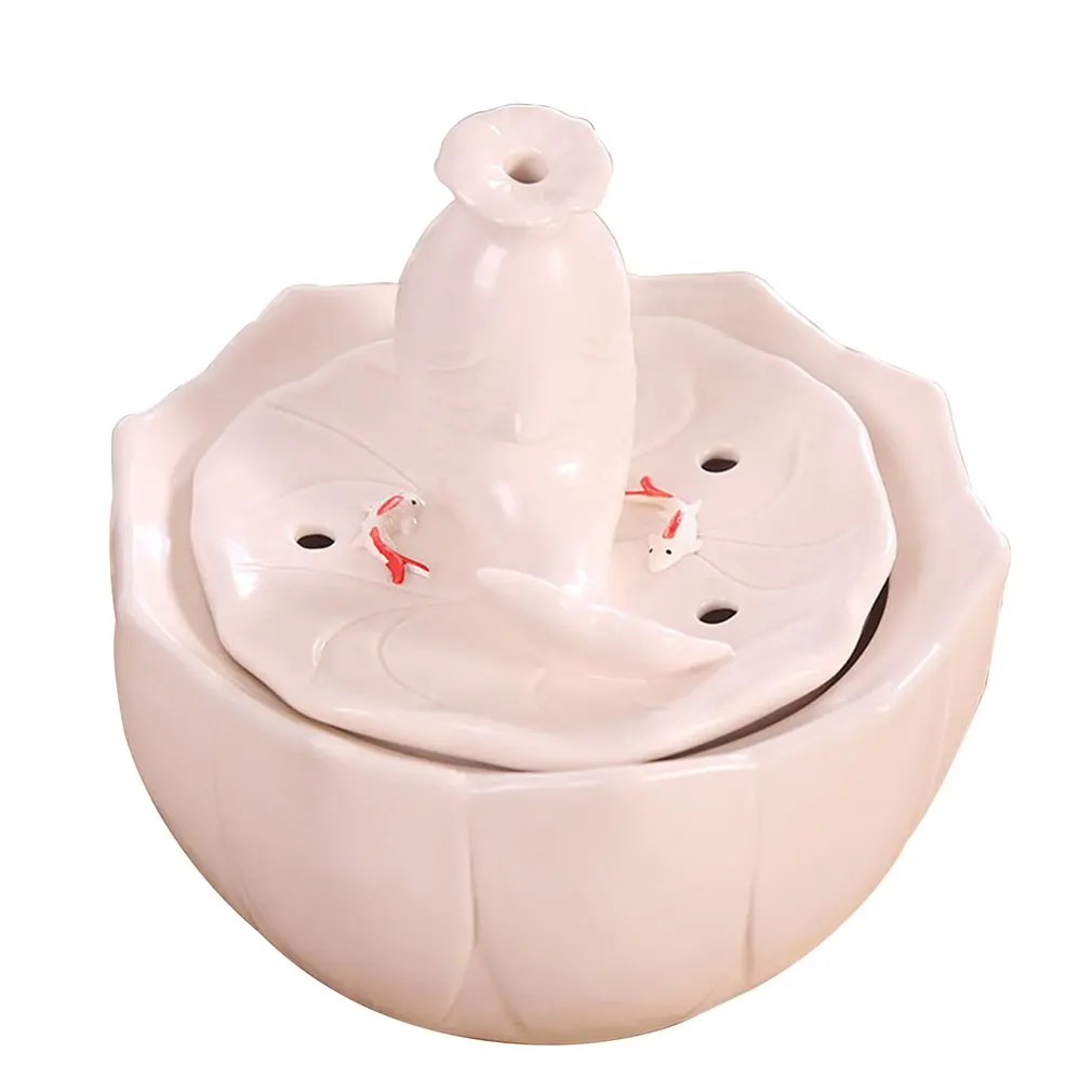 White USB Диспенсер для воды для кошек, товары для домашних животных, небольшой автоматический циркуляционный поток воды, живой бассейн, кормушка для кошек, артефакт, Прямая поставка - Цвет: White USB
