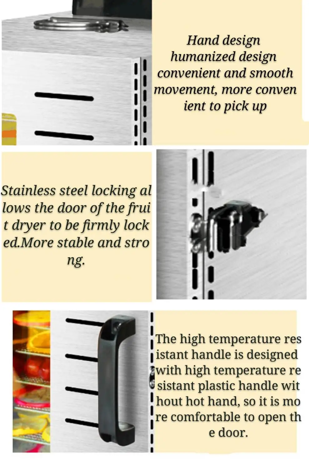Fruit And Vegetable Dryer Dried Fruit Machine Air Dryer 12-storey High Capacity Control Touch Screen Timing Temperature Food