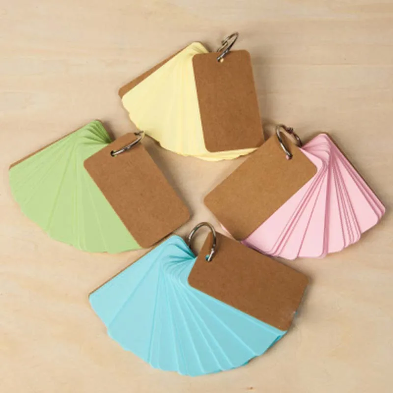  50 sheets Mini Sticky note paper School Supply Vocabulary Writing Reciting Book Blank Paper Cards I - 4.00012E+12