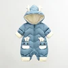 2022 New born Baby Girl clothes Winter Snowsuit Plus Velvet Thick Baby Boys Jumpsuit 0-3 Years Romper boy Overalls Toddler Coat ► Photo 3/6