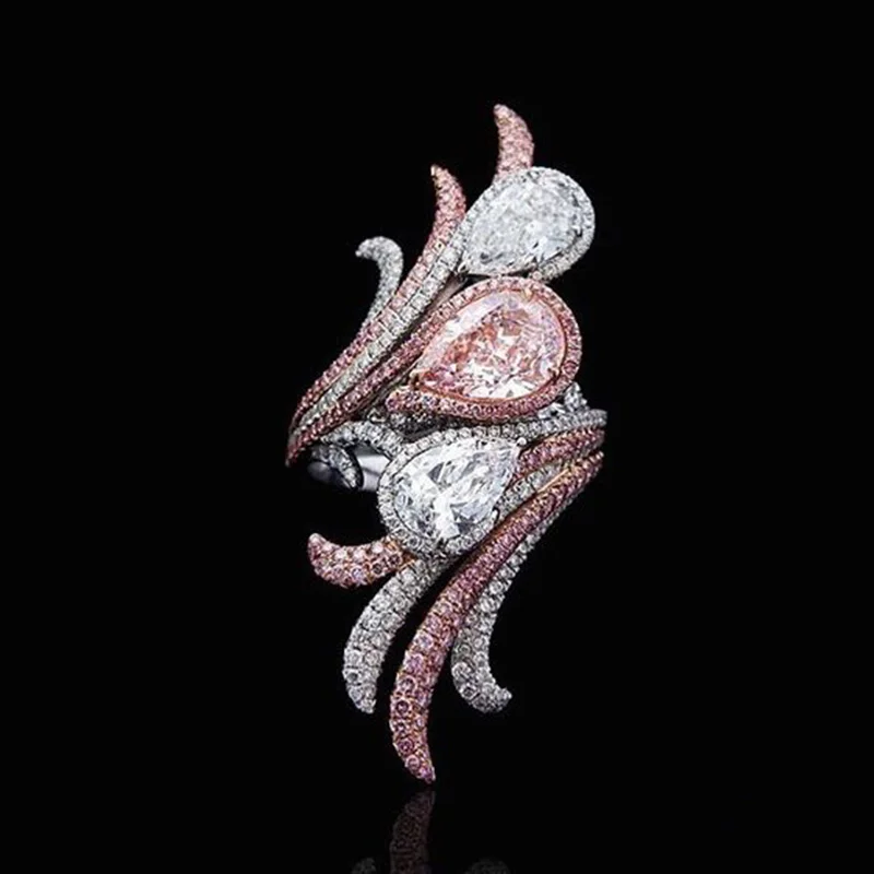 Engagement-Ring Classic Wedding-Anniversary Cubic-Zirconia Fashion Women Jewelry Gift