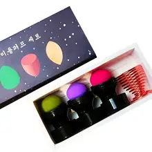 1/3 шт круглая головка Грибная кисть для дизайна ногтей сухая влажная двойная пуховка косметическая губка основа для макияжа инструмент для макияжа с тамповой коробкой посылка