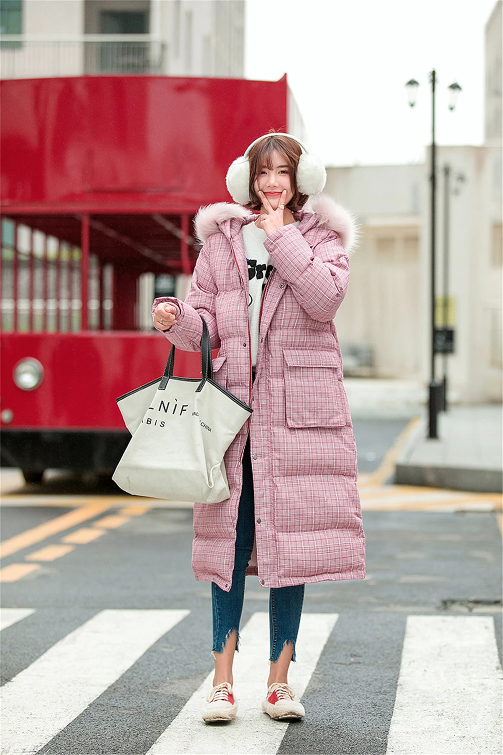 ZA Women's Cotton Clothing Fashion New Autumn and Winter Loose Cotton Clothes Coat Bohemian Thick Long Cotton Clothes Gift