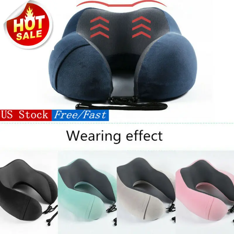 Подушка для путешествий Memory Foam u-образная подушка для шеи мягкая подушка для отдыха