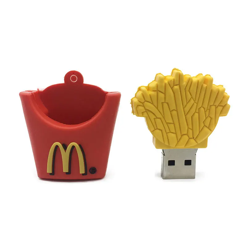 

hot Creative Cartoon Toys Burger Memory Stick usb2.0 4GB 8GB 16GB 32GB 64GB French Fries Pendrive Thumb Shape External Memory