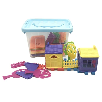 

48Pcs Children Puzzle Assembly Plastic Toy Assemble Building Block With Storage Box Stacking Blocks For Kids Christmas Gifts