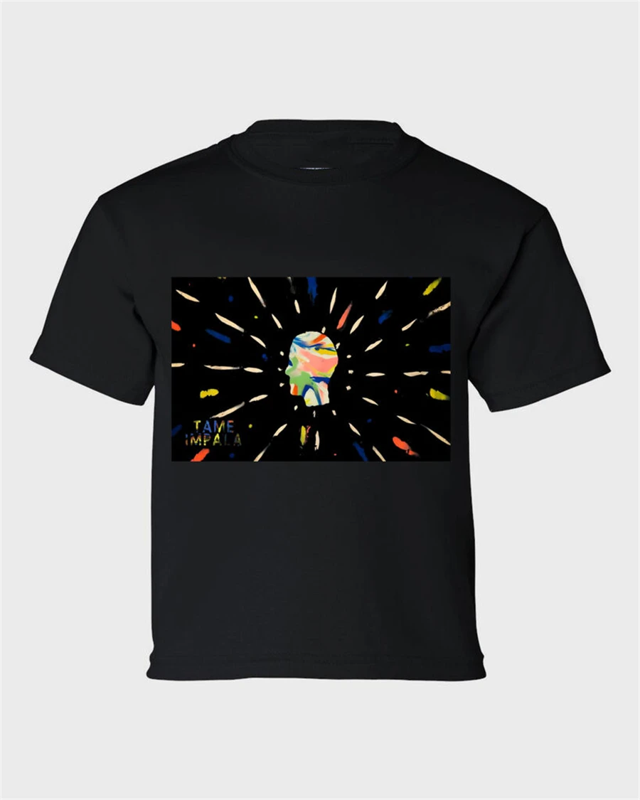 Футболка с надписью TRIBUTE TO TAME IMPALA черно-белая мужская футболка sz S M L XL в стиле