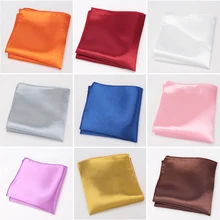 

Men's Satin Handkerchief for Men Solid Fashion Mens Suits Pocket Square Business Wedding Chest Towel Hanky Suit Napkin Hankies