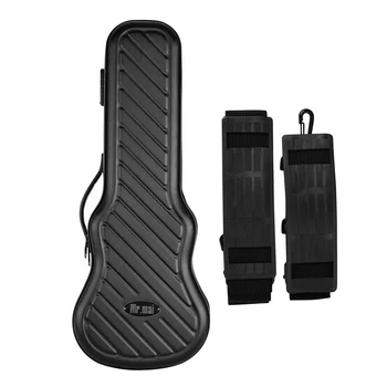 

26 Inch Tenor Ukulele Case Uke Bag Zippered Hardshell Case with Password Lock Adjustable Shoulder Strap Side Carry Handle Black