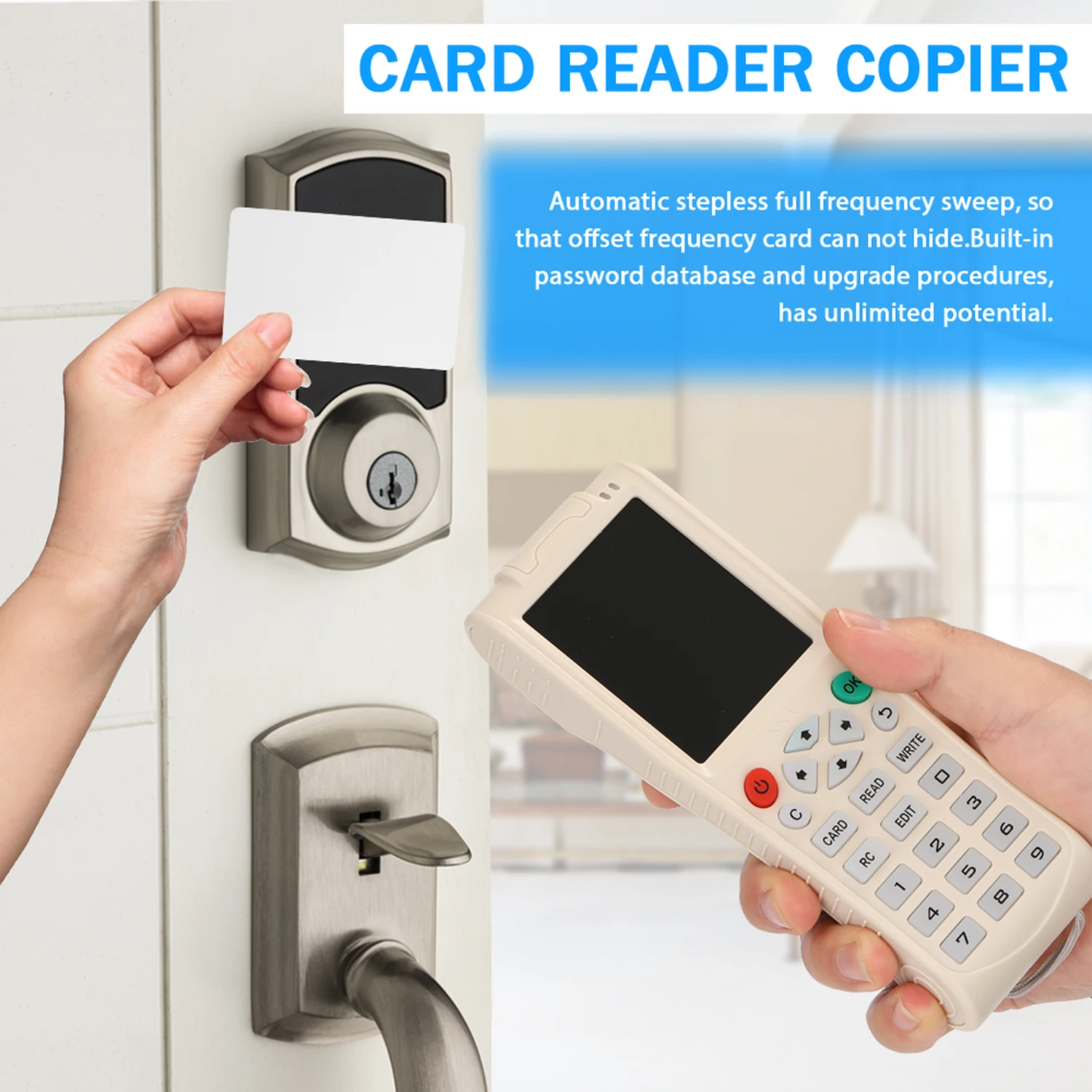 Ручной Интеллектуальный RFI D NFC копировальный аппарат IC/I для чтения копировальных