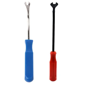 

2 Pcs Car Door Interior Trim Clip Panel Upholstery Fastener Clip Removal Tool Screwdriver Nail Puller , 4 Inch Blue with 6 Inch