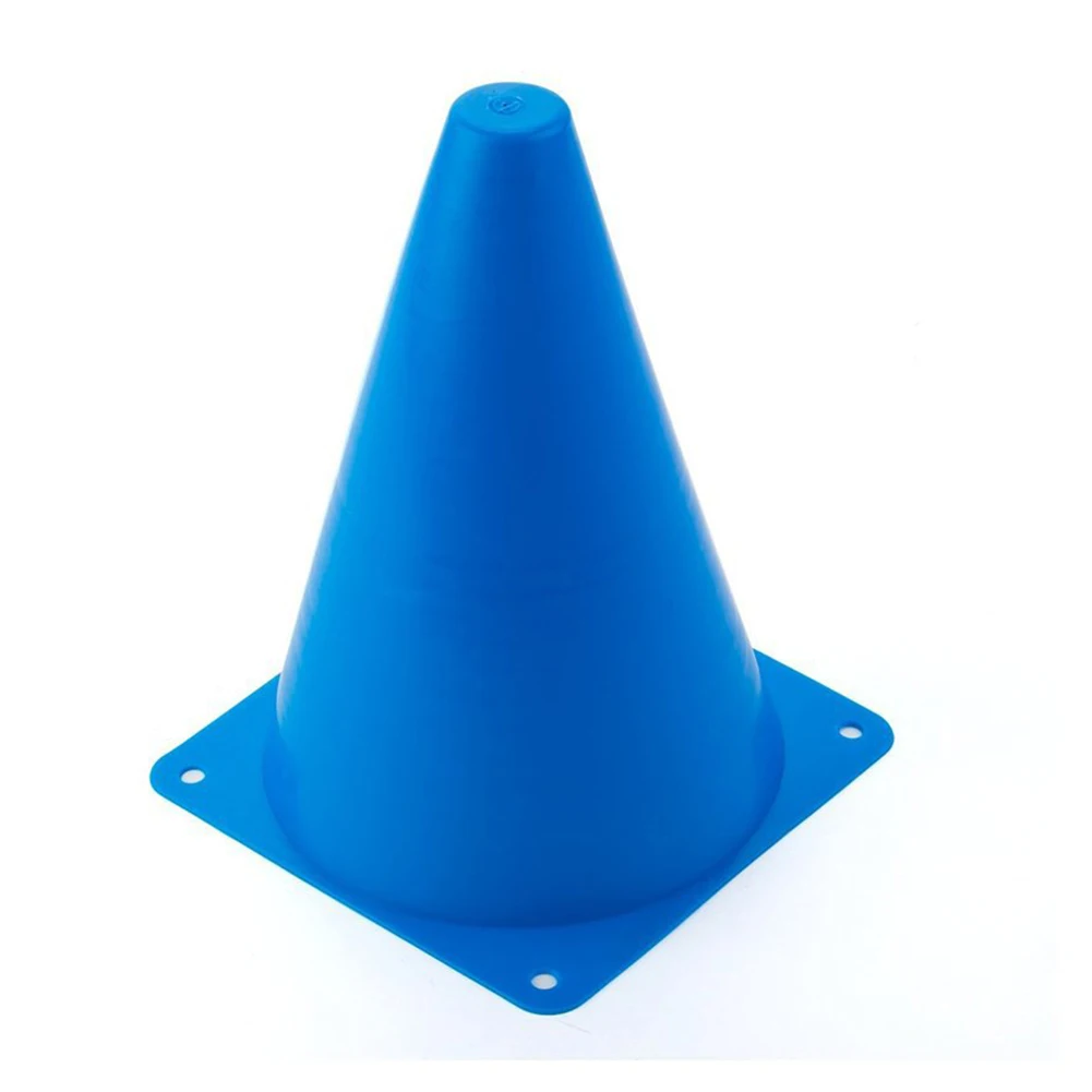 10 шт. 18 см Пластиковый спортивный тренировочный дорожный конус для детей и взрослых домашний тренажерный зал Футбол тренировочный футбольный барьер тренировочные аксессуары - Цвет: Blue
