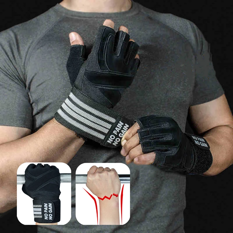 Weightlifting Gloves with Wrist Support for Heavy Exercise Body
